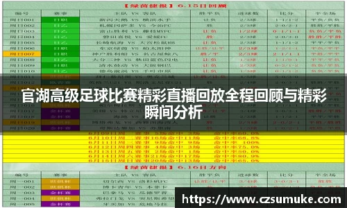 官湖高级足球比赛精彩直播回放全程回顾与精彩瞬间分析